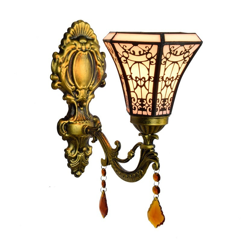 Tiffany Wall Lamp Pastoral Crystal Bar Hotel Hallway Arabic Style