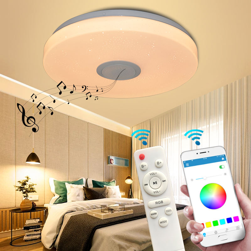 16 inch Smart Recessed Lights Wifi App Control Music Rhythm 16 Colors