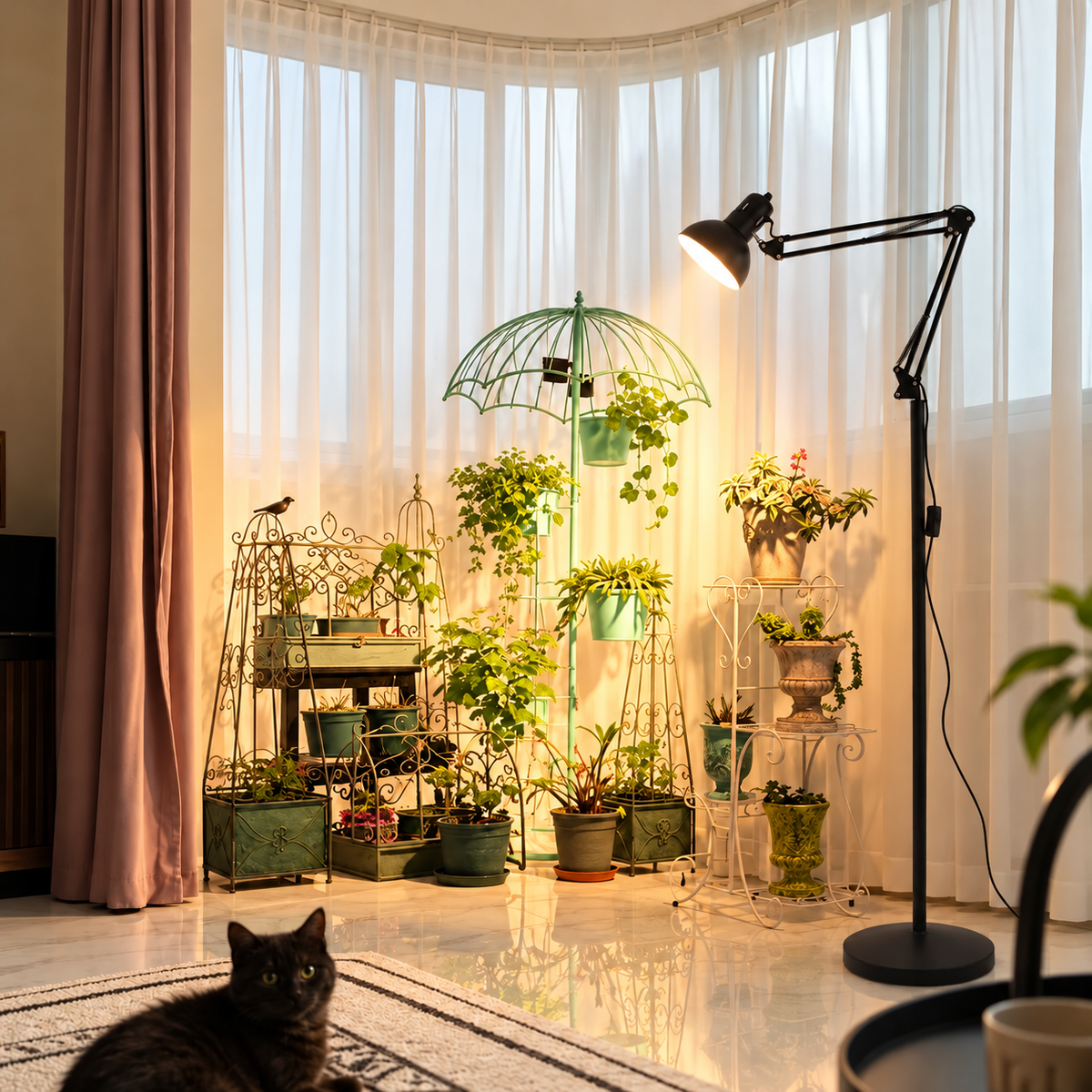 Foldable Full Spectrum Floor Grow Light for Plant Growth - G16