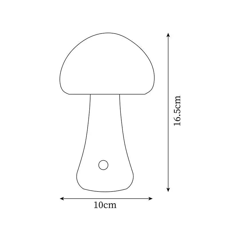 Wooden Mushroom Table Lamp