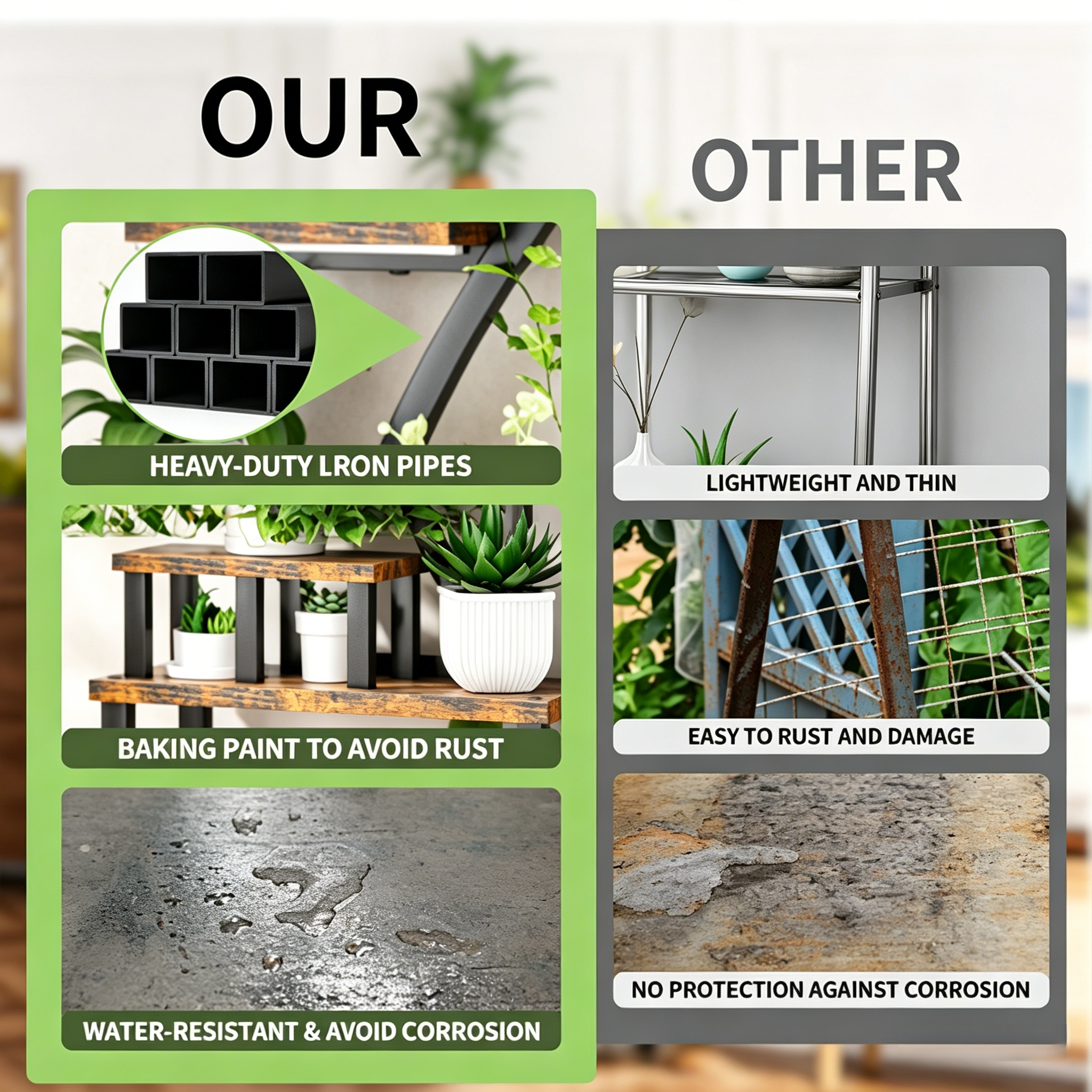68.5" Tall 10-Tier Plant Stand with 5 Grow Lights