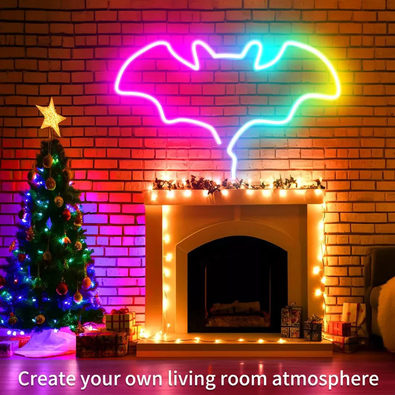 LED Neon Lights Strip 15M 24V RGB with Remote APP Control