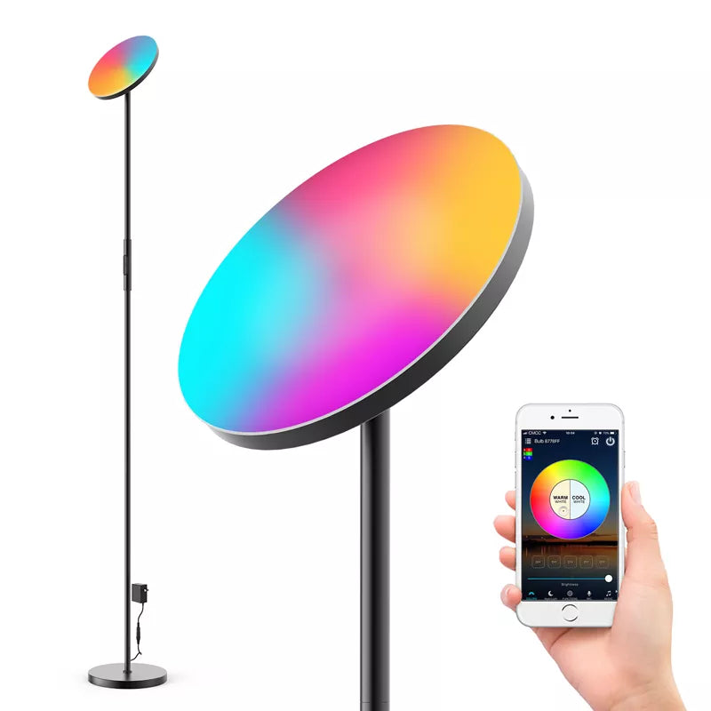 Modern LED Corner Floor Lamp Smart WIFI Control Light RGB