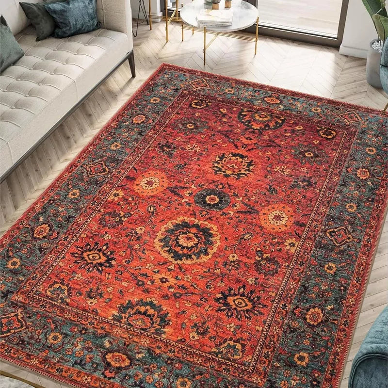 5x7 Machine Washable Area Rug with Non-Slip Backing Ideal for Living Room