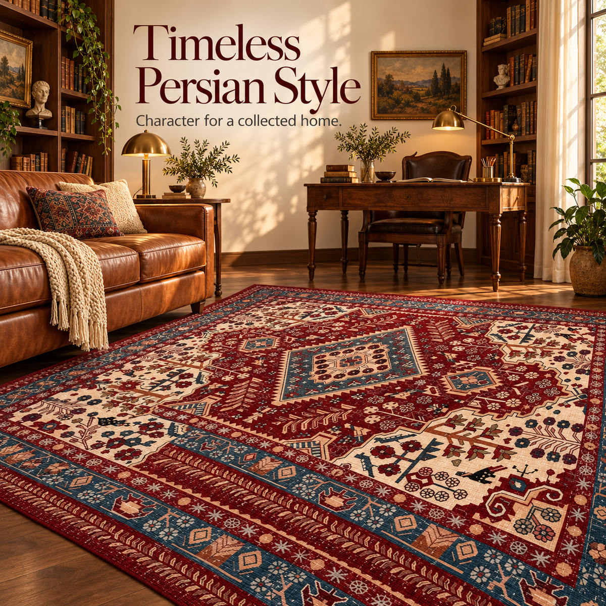 Vintage Persian Rugs for Living Rooms & Bedrooms - C1