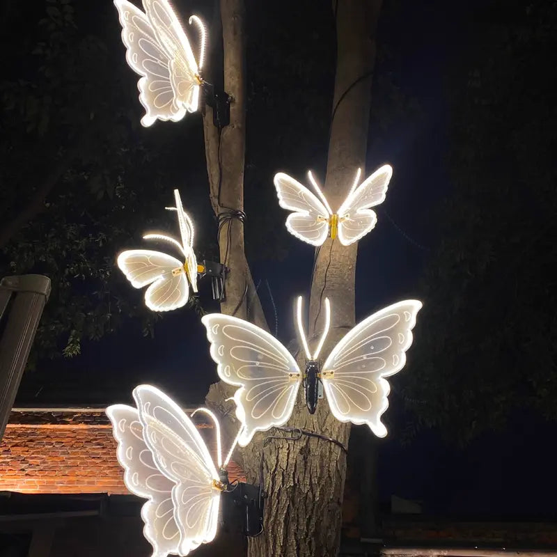 3D LED Butterflies Decorations Lights with Movement Scenic Garden Dynamic Wings