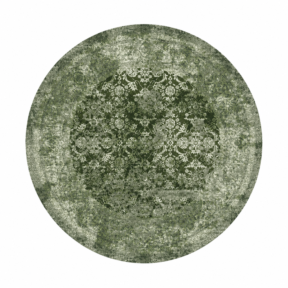 Vintage Persian Washable Round Rug for Living Room & Bedroom - C2