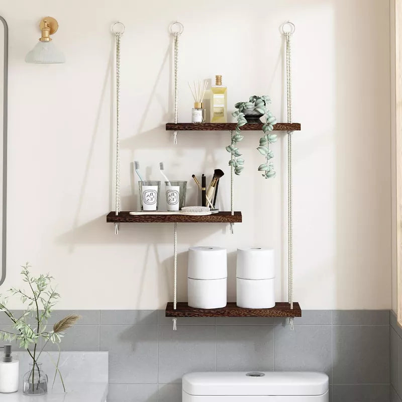 Hanging Shelves for Wall 3 Tier Boho