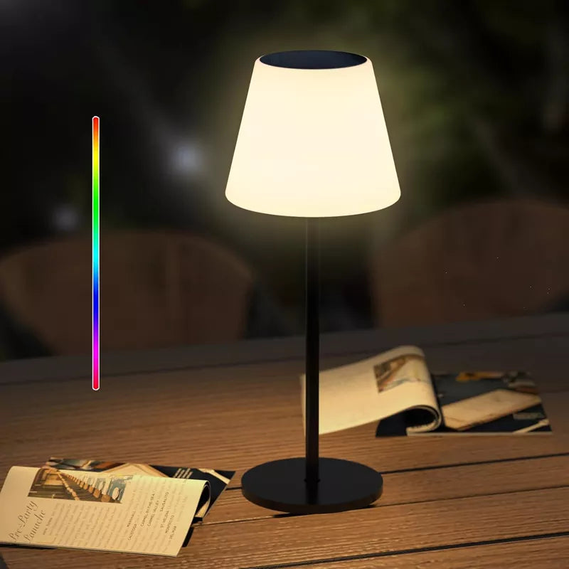 Solar Table Lamp Outdoor Cordless with Light Sensor