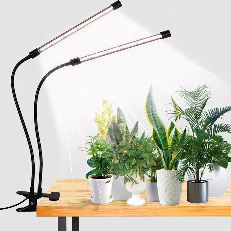 6000K Full Spectrum Clip Plant Growing Lamp with White Red LEDs for Indoor Plants