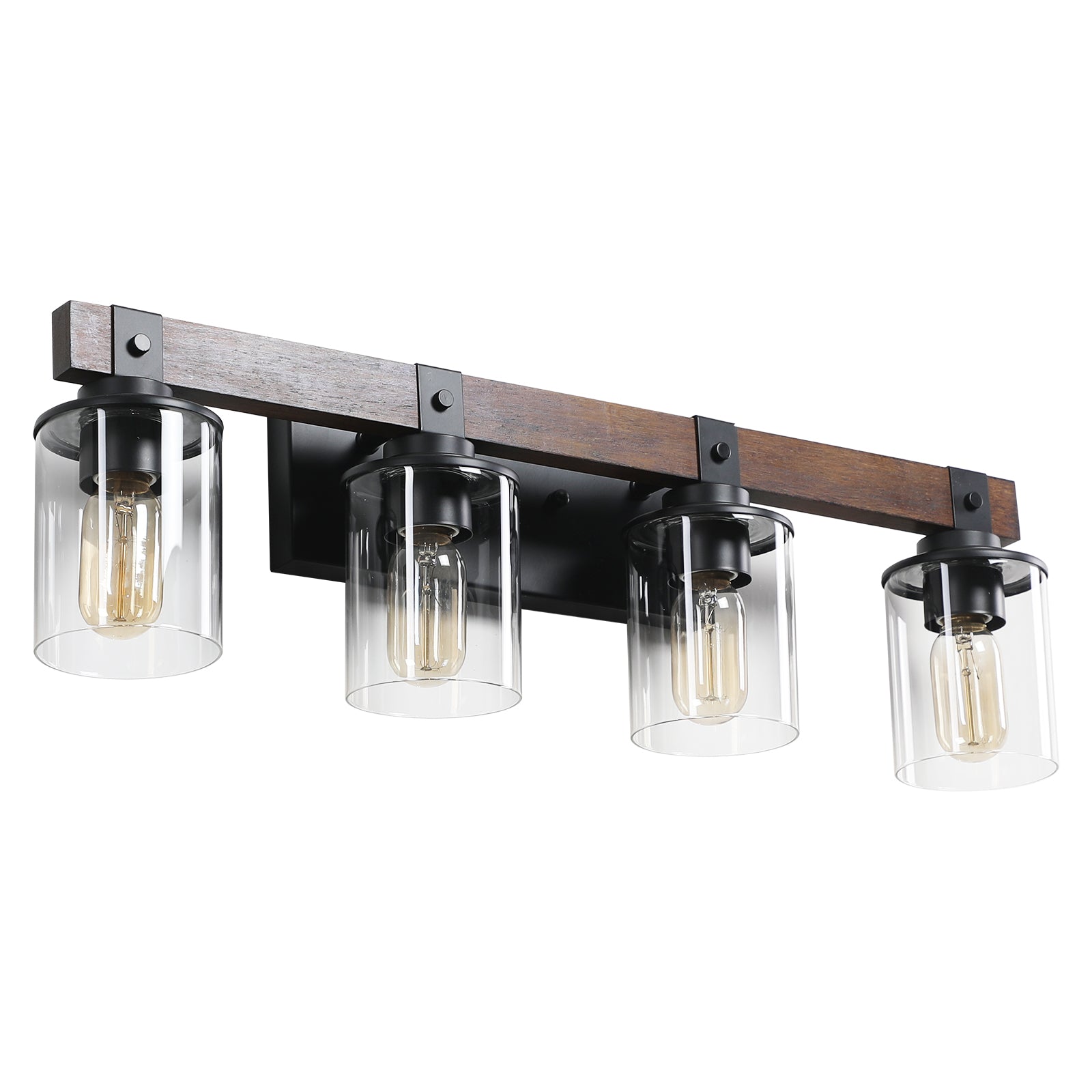 27" Rustic 4-Light Vanity Light Industrial Bathroom Wall Sconce