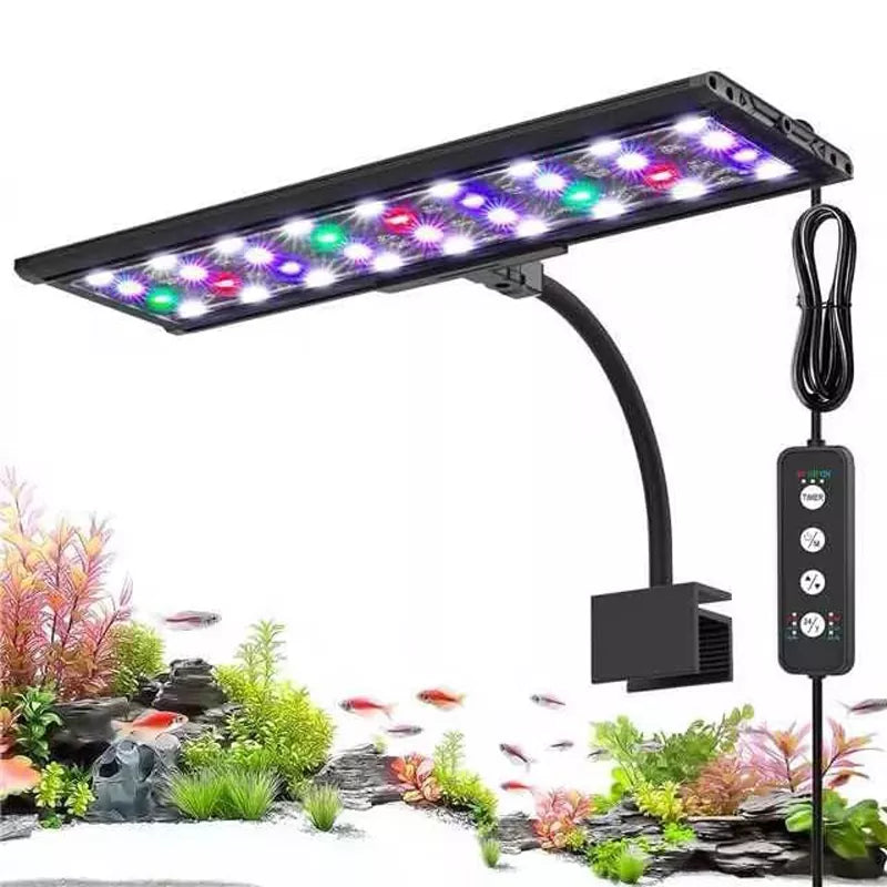 LED Aquarium Light 24/7 Mode Clip on Fish Tank Light with Memory Function