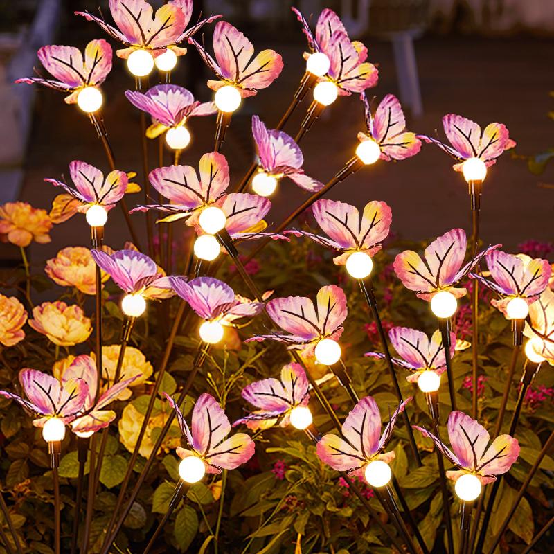 Solar Garden Outdoor Light Butterfly Ground Light