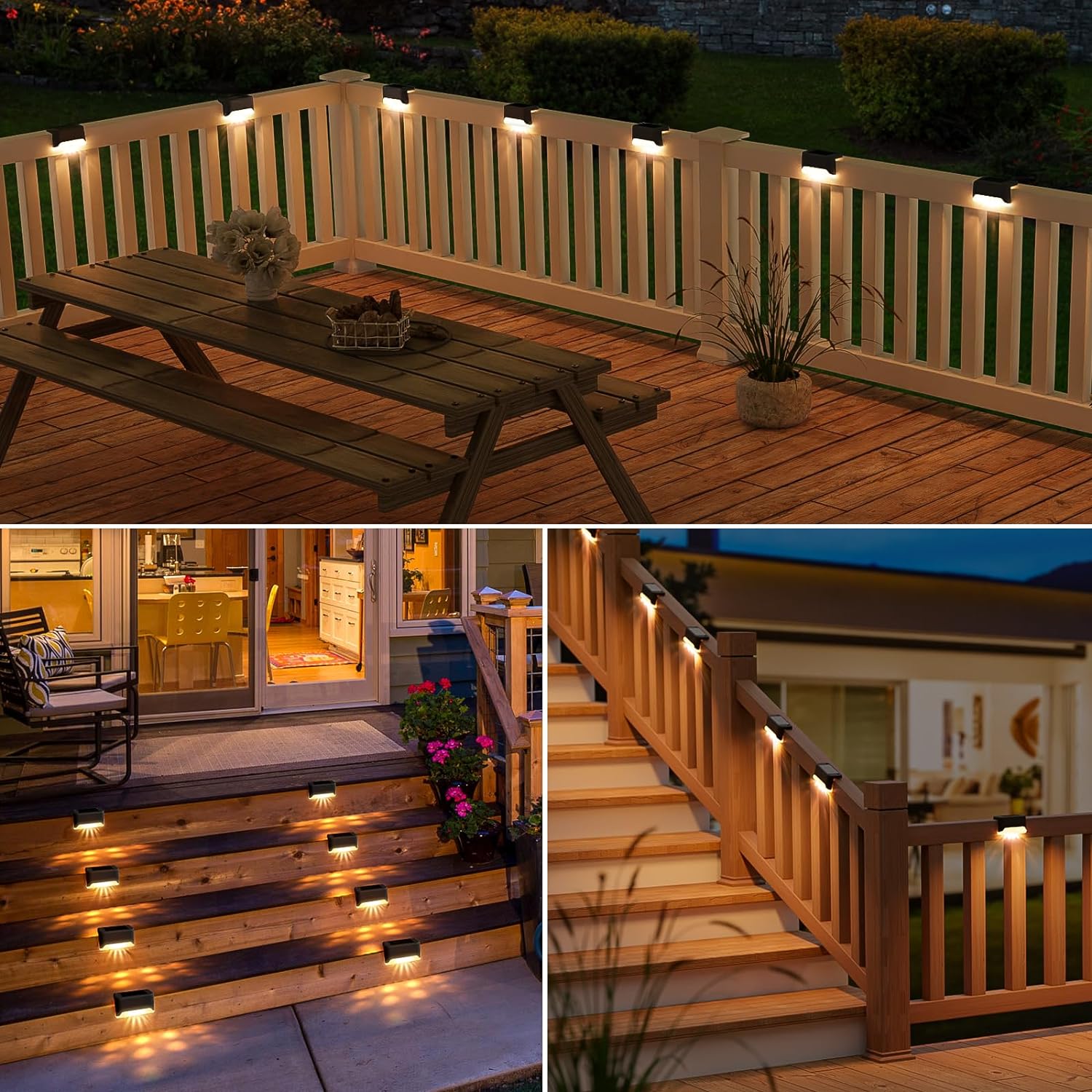 20-Pack Waterproof LED Light Solar Powered Outdoor Step - ktvhomes