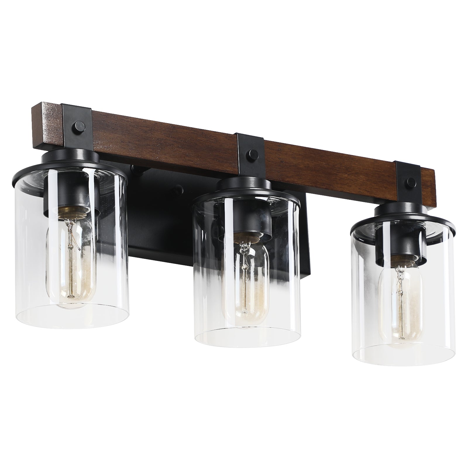 19" Rustic 3-Light Vanity Light Industrial Bathroom Wall Sconce
