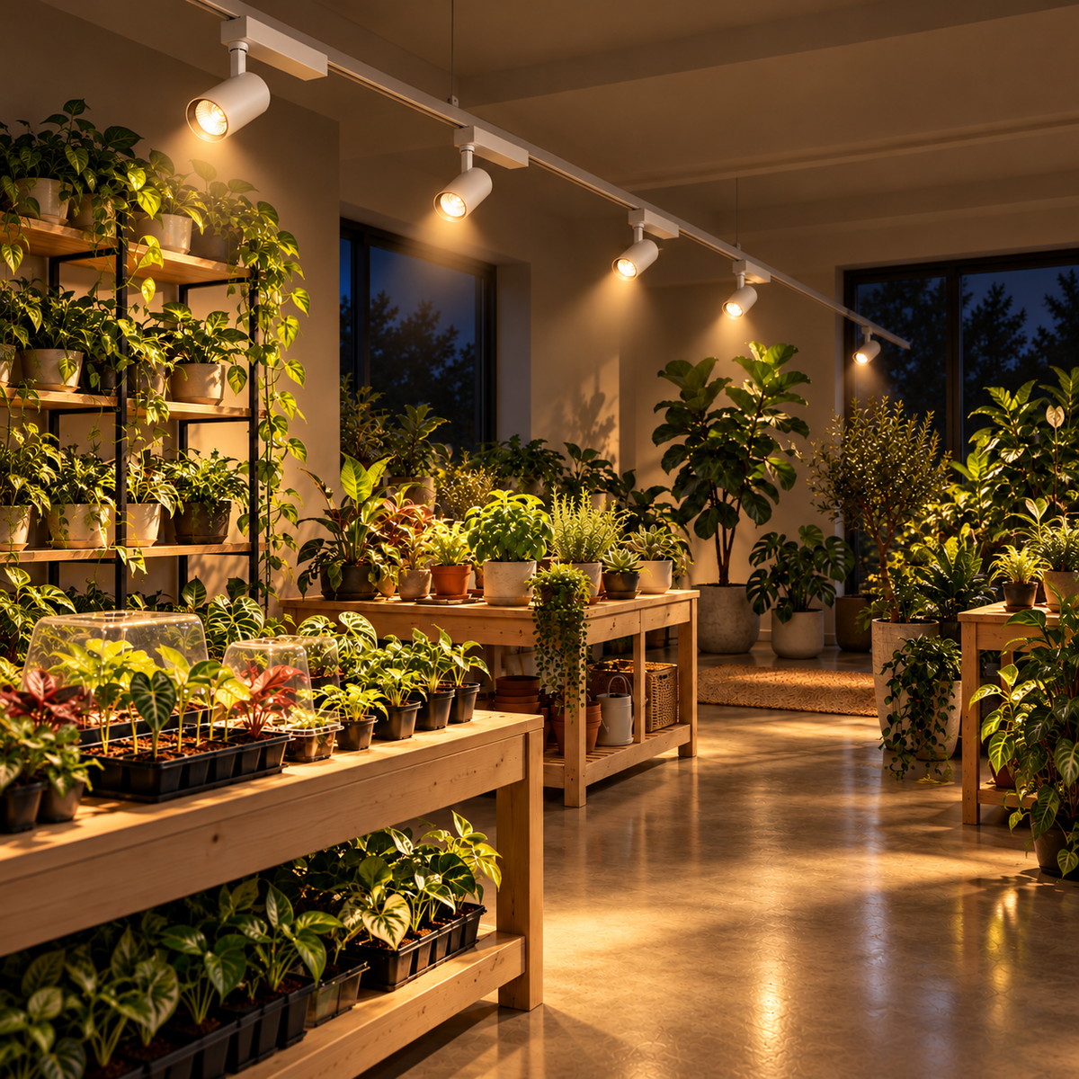 30W Full Spectrum COB LED Track Grow Light for Indoor Plants