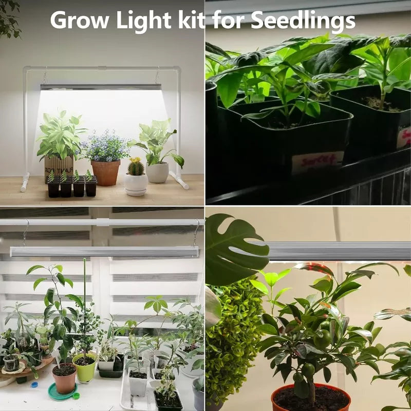 Seed Starter Light Kit 5000K White Full Spectrum LED Plant Growing Lamp