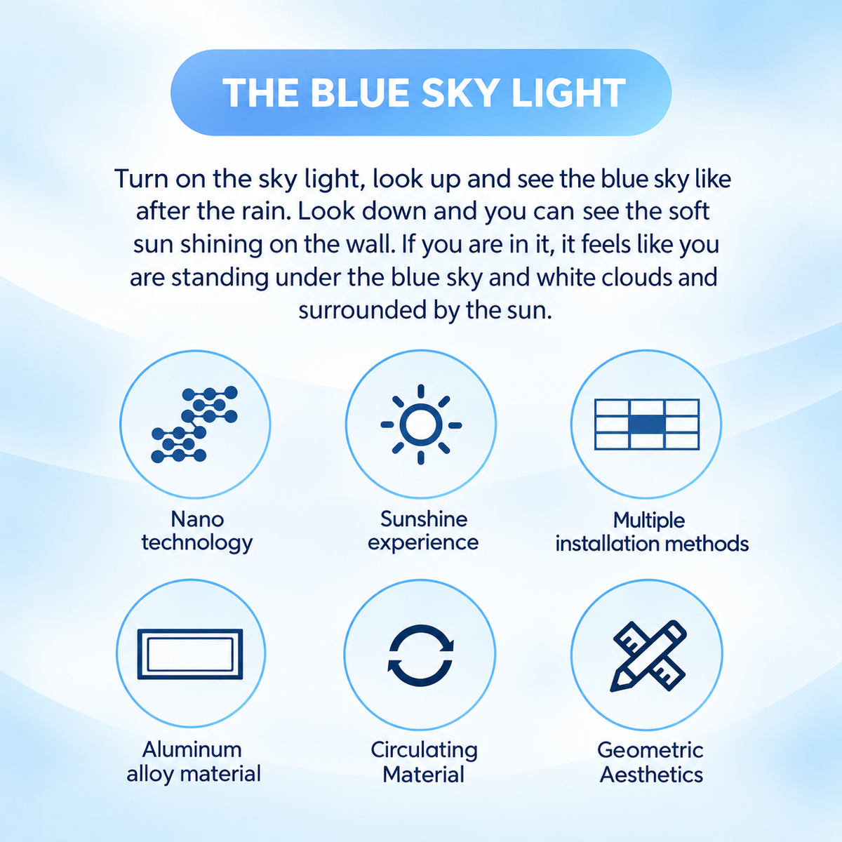APP smart clear sky light-simulate whole day light