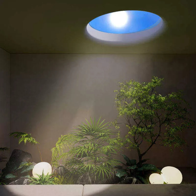 LED Artificial Sunlight Skylight Round 10000K Blue Sky Ceiling Panel Light