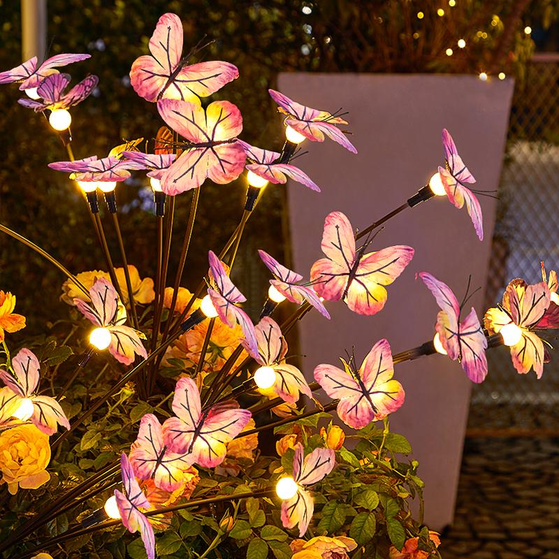 Solar Garden Outdoor Light Butterfly Ground Light