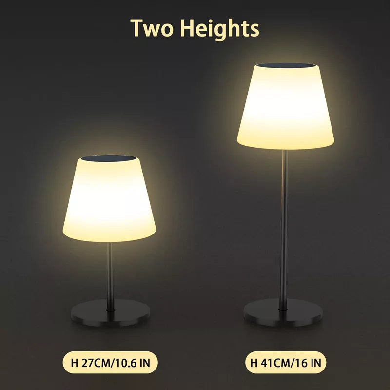 Solar Table Lamp Outdoor Cordless with Light Sensor