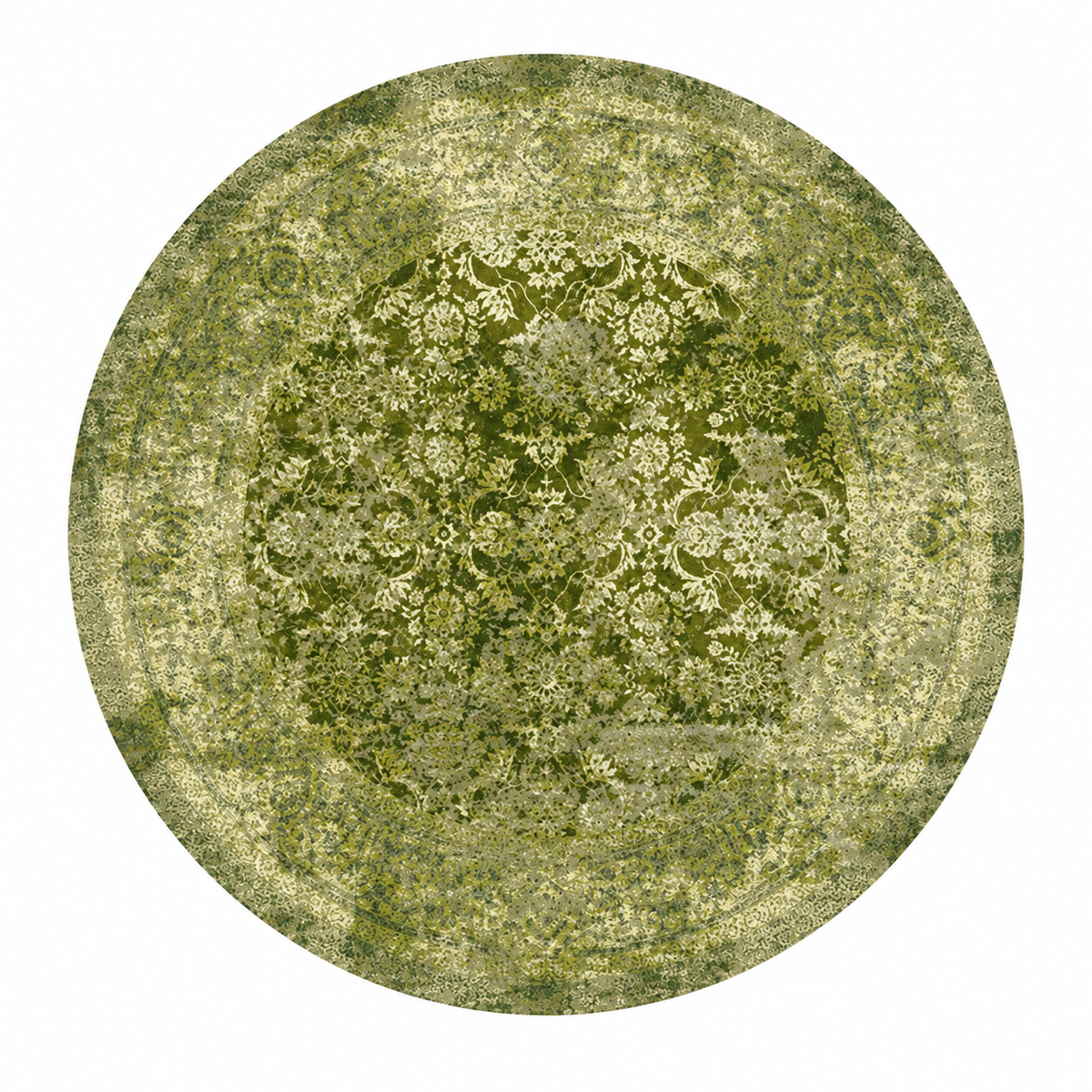 Vintage Persian Washable Round Rug for Living Room & Bedroom - C2