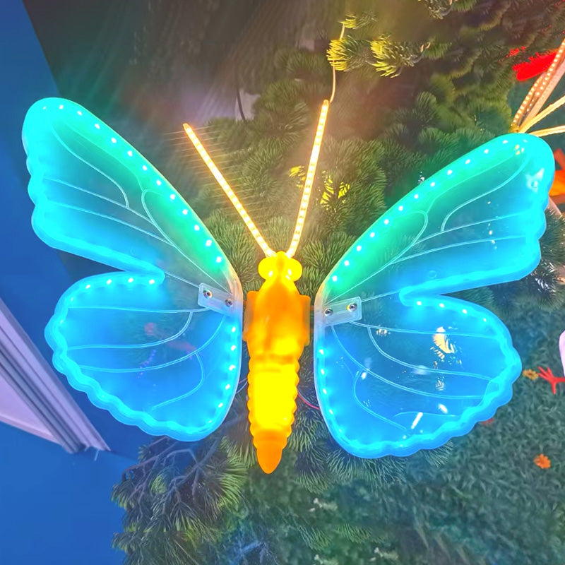 3D LED Butterflies Decorations Lights with Movement Scenic Garden Dynamic Wings