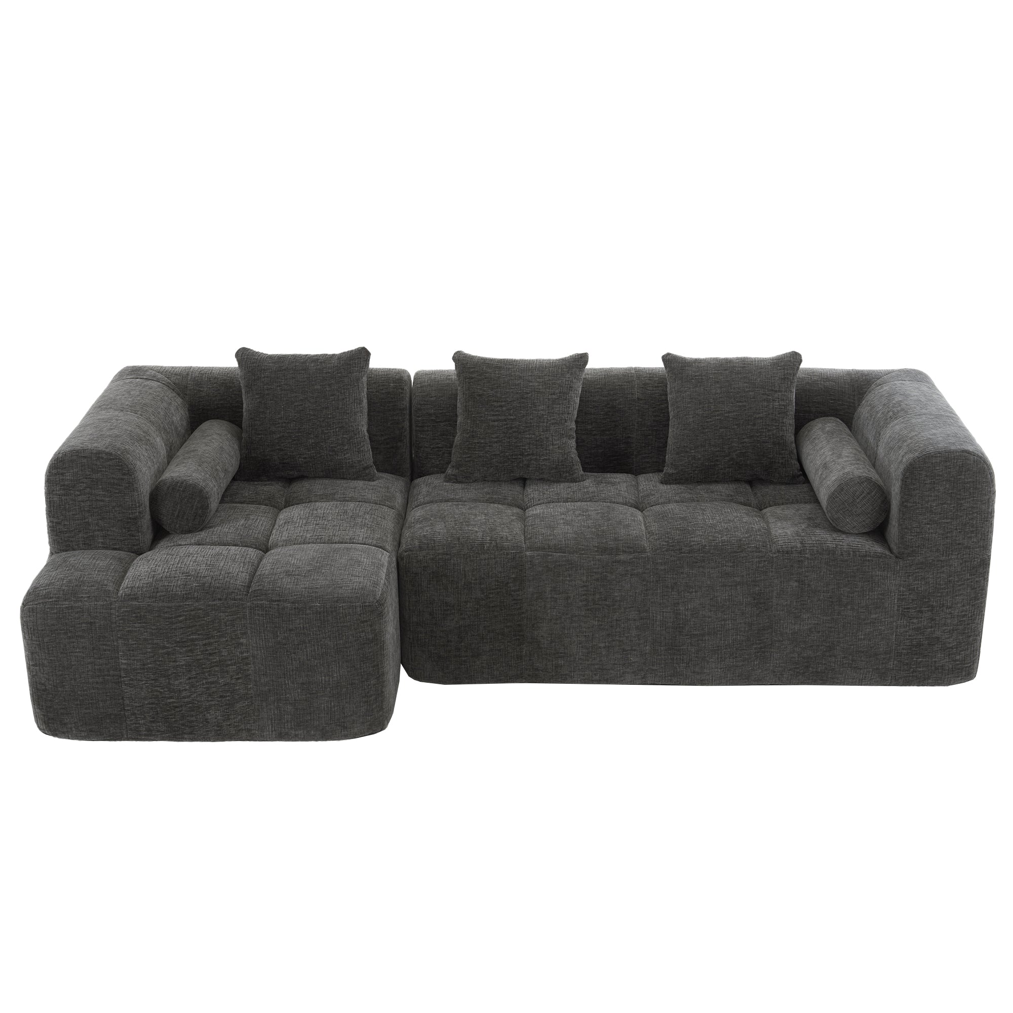 Compression Sofa Convertible Floor Sofa Bed with Fixed-Shape Frame