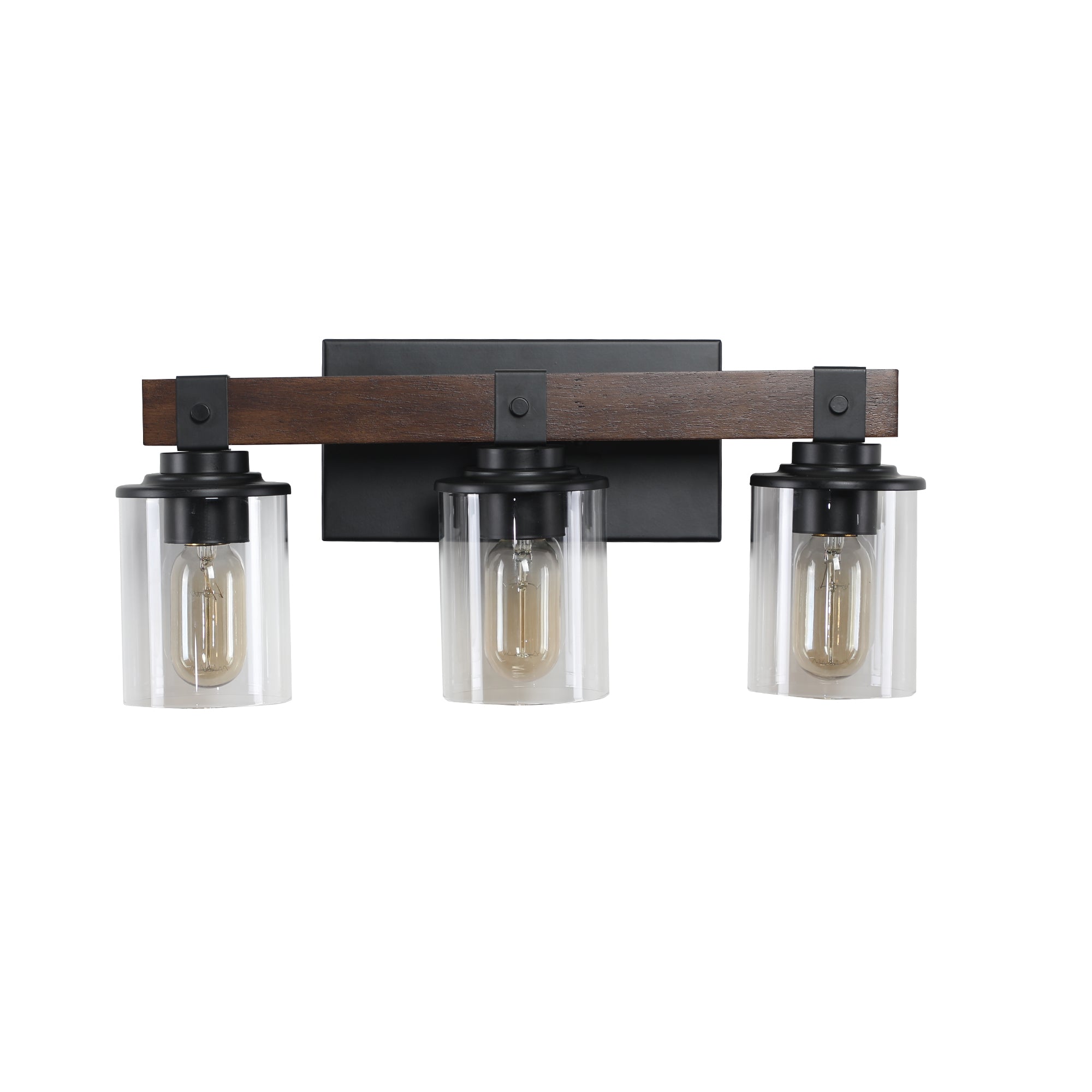 19" Rustic 3-Light Vanity Light Industrial Bathroom Wall Sconce