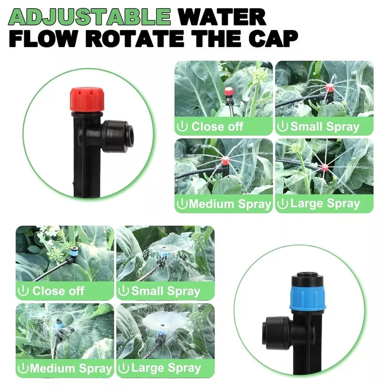 240FT Drip Irrigation System,Automatic Drip Irrigation Kit with 1/2 inch Hose