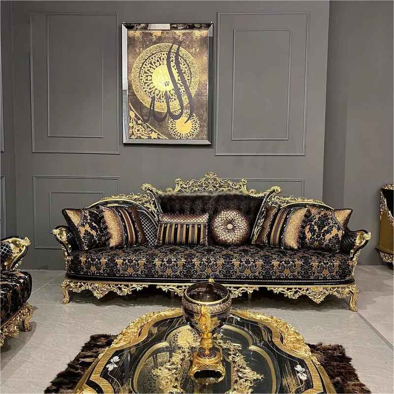 Classical Turkish Wooden Villa Apartment Hotel Sofa