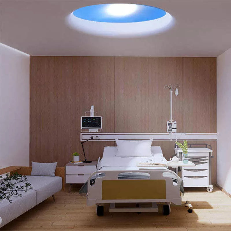 LED Artificial Sunlight Skylight Round 10000K Blue Sky Ceiling Panel Light