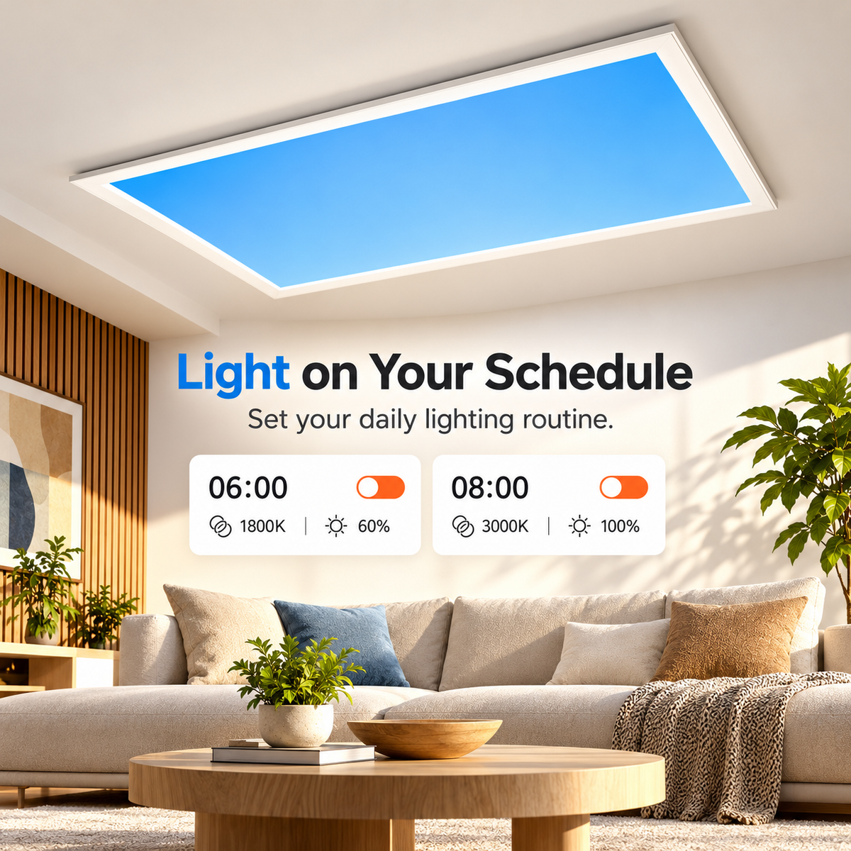 LED Artificial Skylight Smart Home Wifi Control Ceiling Lamp