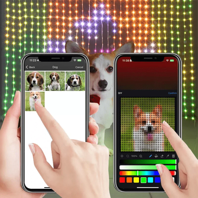 400 LED Smart APP Decorative Lights-DIY Text/Animation - ktvhomes