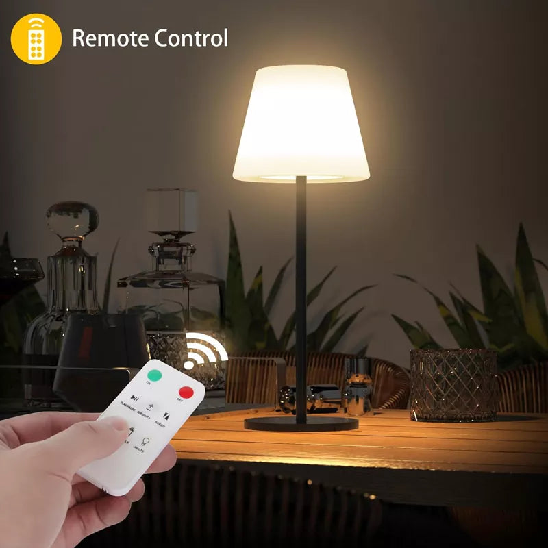 Solar Table Lamp Outdoor Cordless with Light Sensor