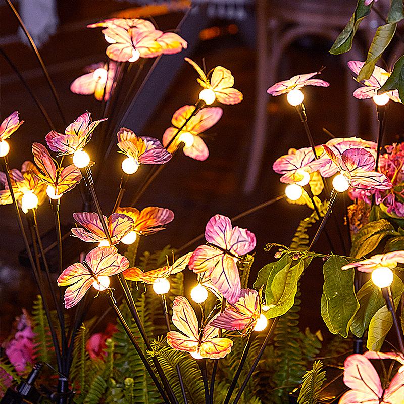 Solar Garden Outdoor Light Butterfly Ground Light