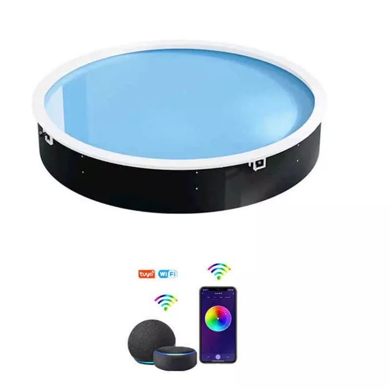 LED Artificial Sunlight Skylight Round 10000K Blue Sky Ceiling Panel Light