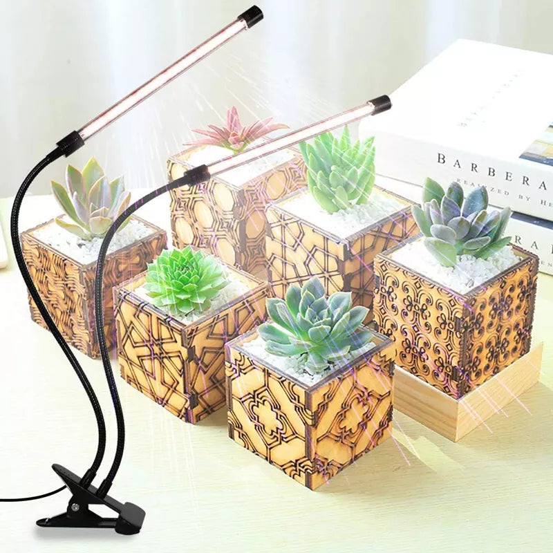 6000K Full Spectrum Clip Plant Growing Lamp with White Red LEDs for Indoor Plants