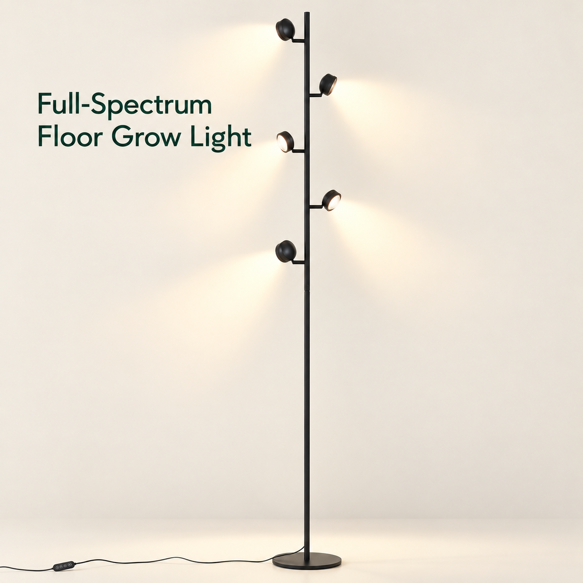 Full Spectrum Multi-Head LED Floor Grow Light for Indoor Plants - G15