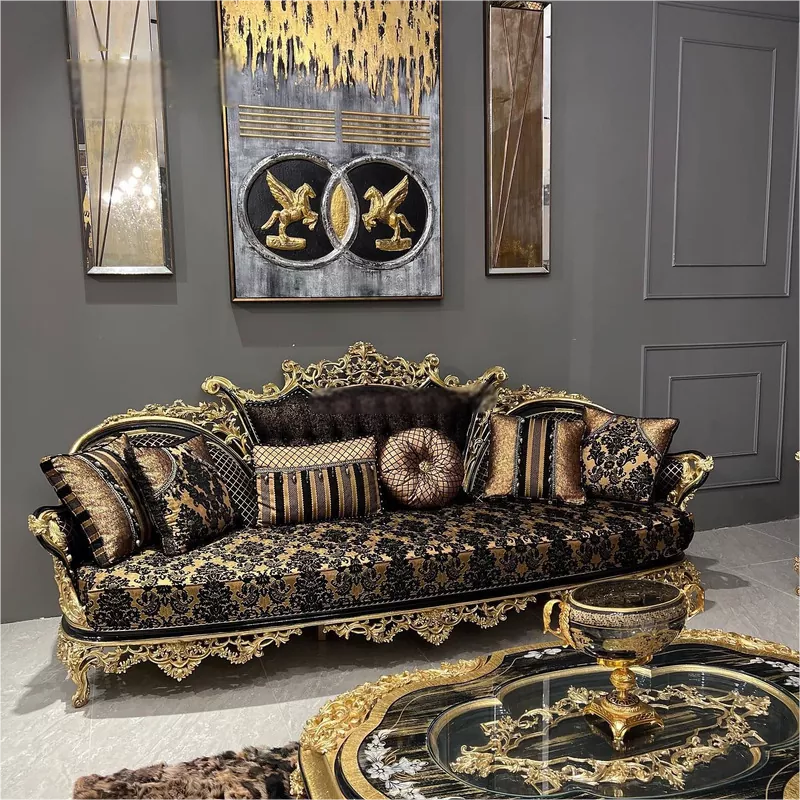 Classical Turkish Wooden Villa Apartment Hotel Sofa
