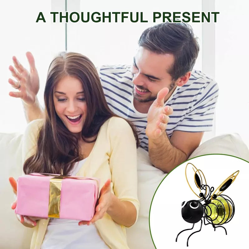 Hanging Bee Solar Garden Lights Decor for Outside (2 PCS)