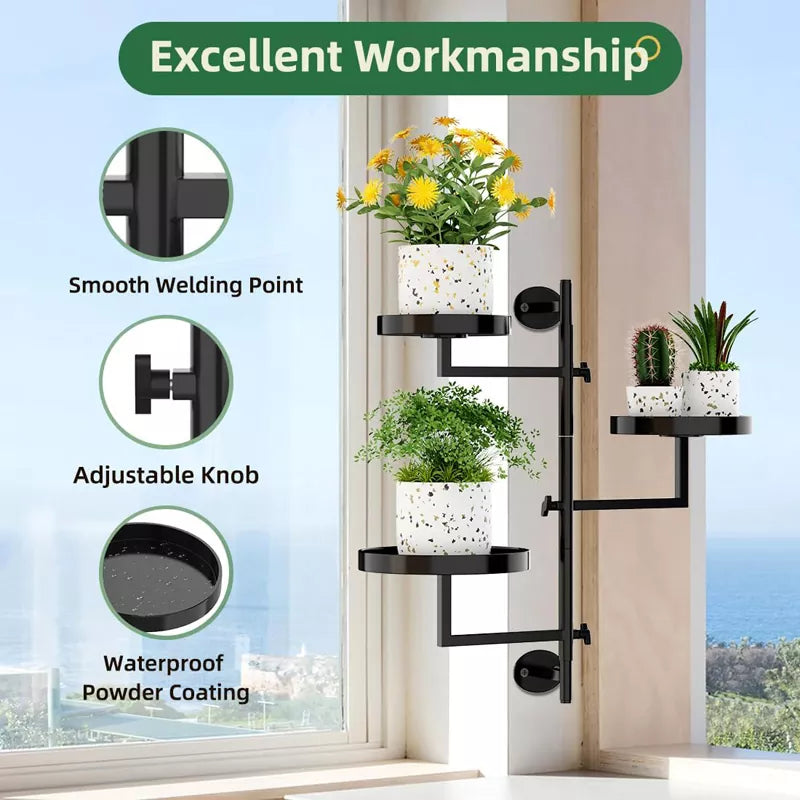 Window Plant Shelves Rotating 3 Tier