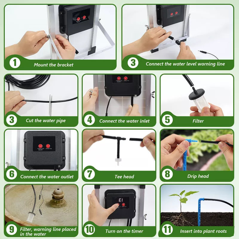 Drip Irrigation System Water-Saving Solar Controller Smart Timer Kit