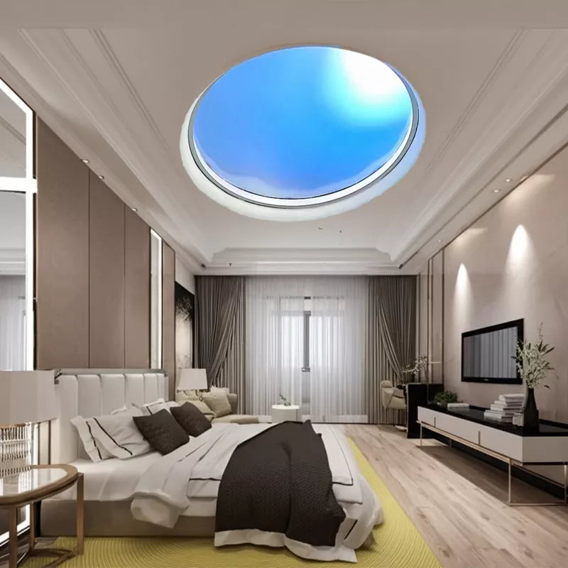 LED Artificial Sunlight Skylight Round 10000K Blue Sky Ceiling Panel Light