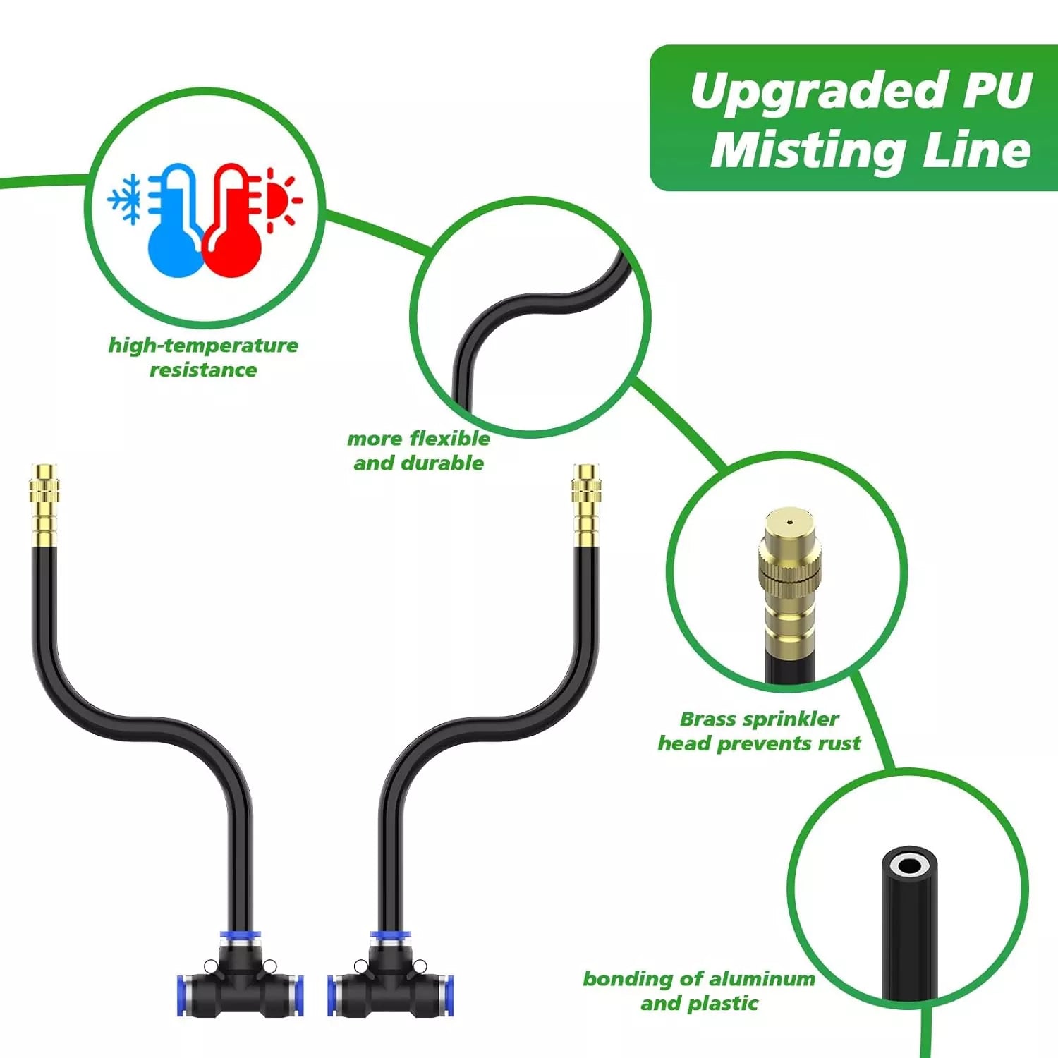 360° Adjustable Drip Irrigation System - Garden Watering System 50FT with 15 Nozzles