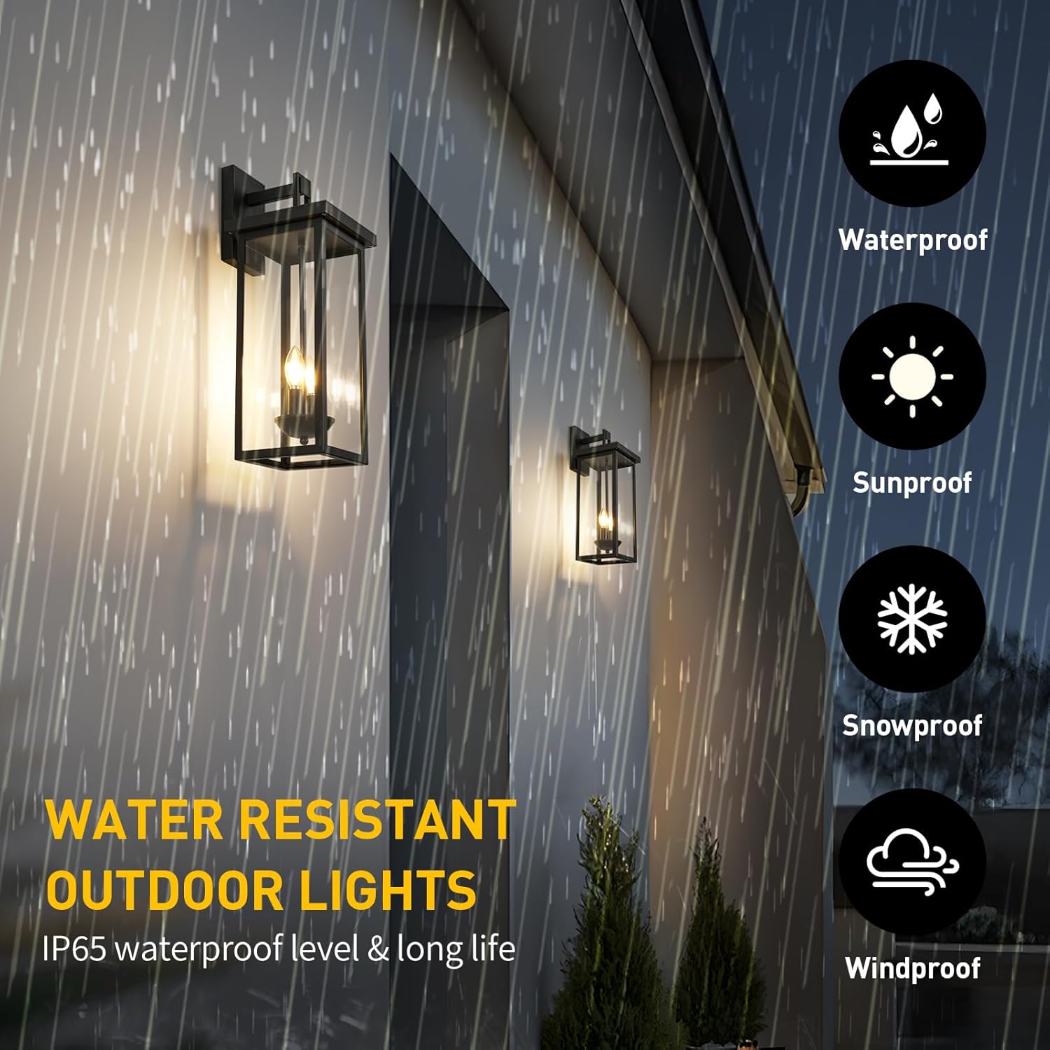 22 Inch Large Outdoor Wall Lights Dusk to Dawn Exterior Lighting