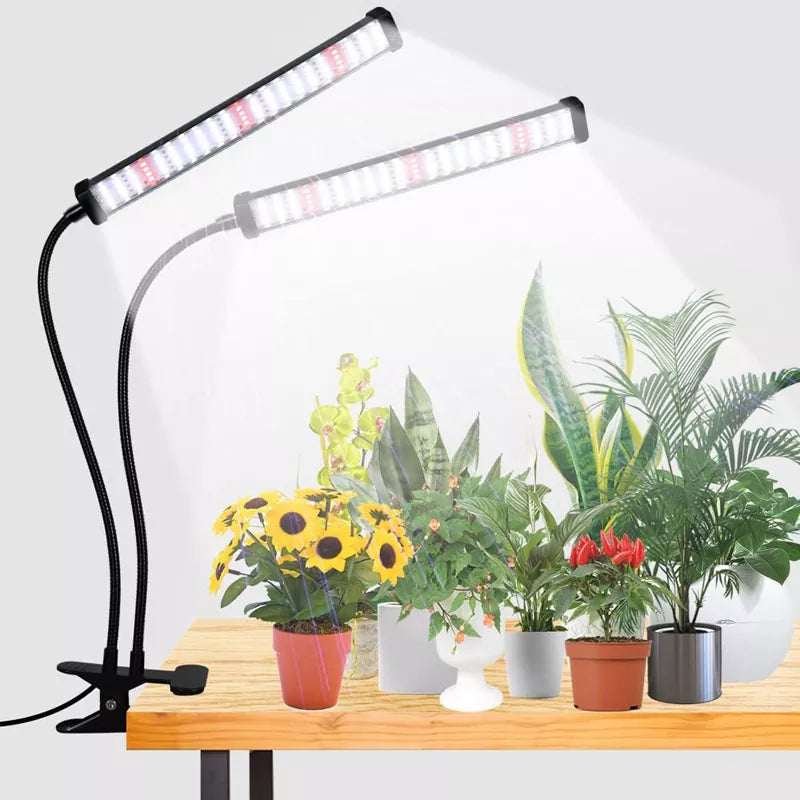 6000K Full Spectrum Clip Plant Growing Lamp with White Red LEDs for Indoor Plants