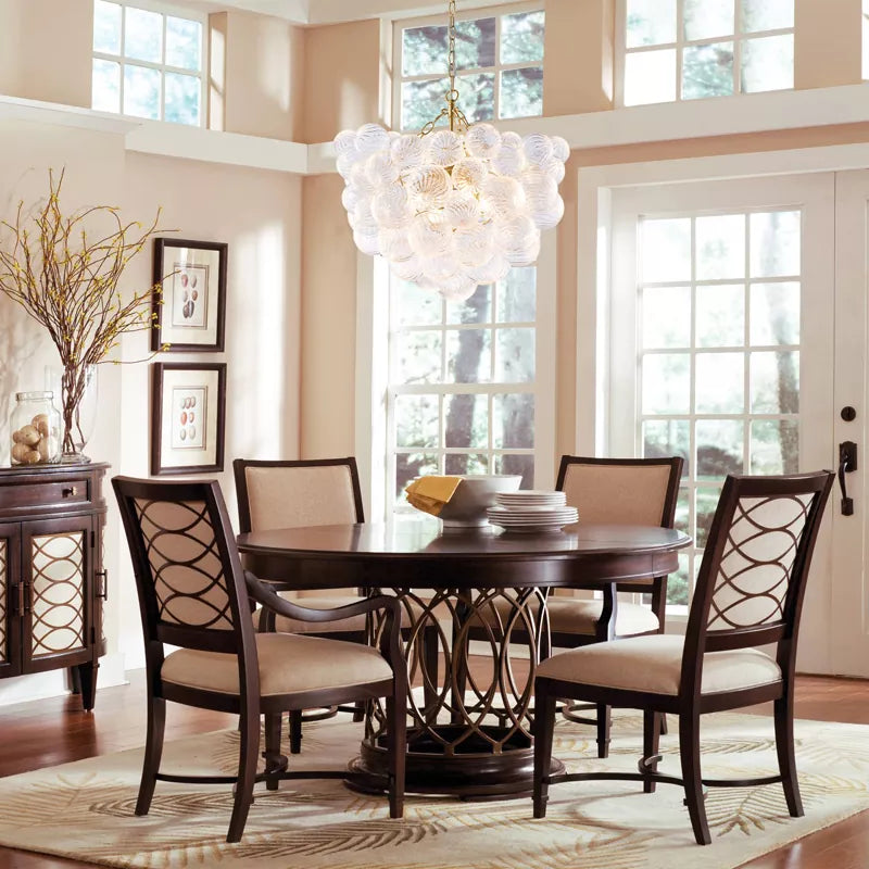 Bubble Glass Ceiling Light Talia Style D24" X H18"-T1