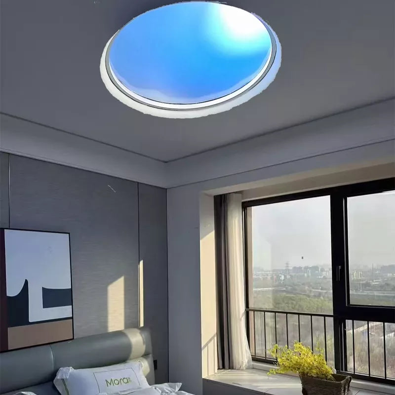 LED Artificial Sunlight Skylight Round 10000K Blue Sky Ceiling Panel Light