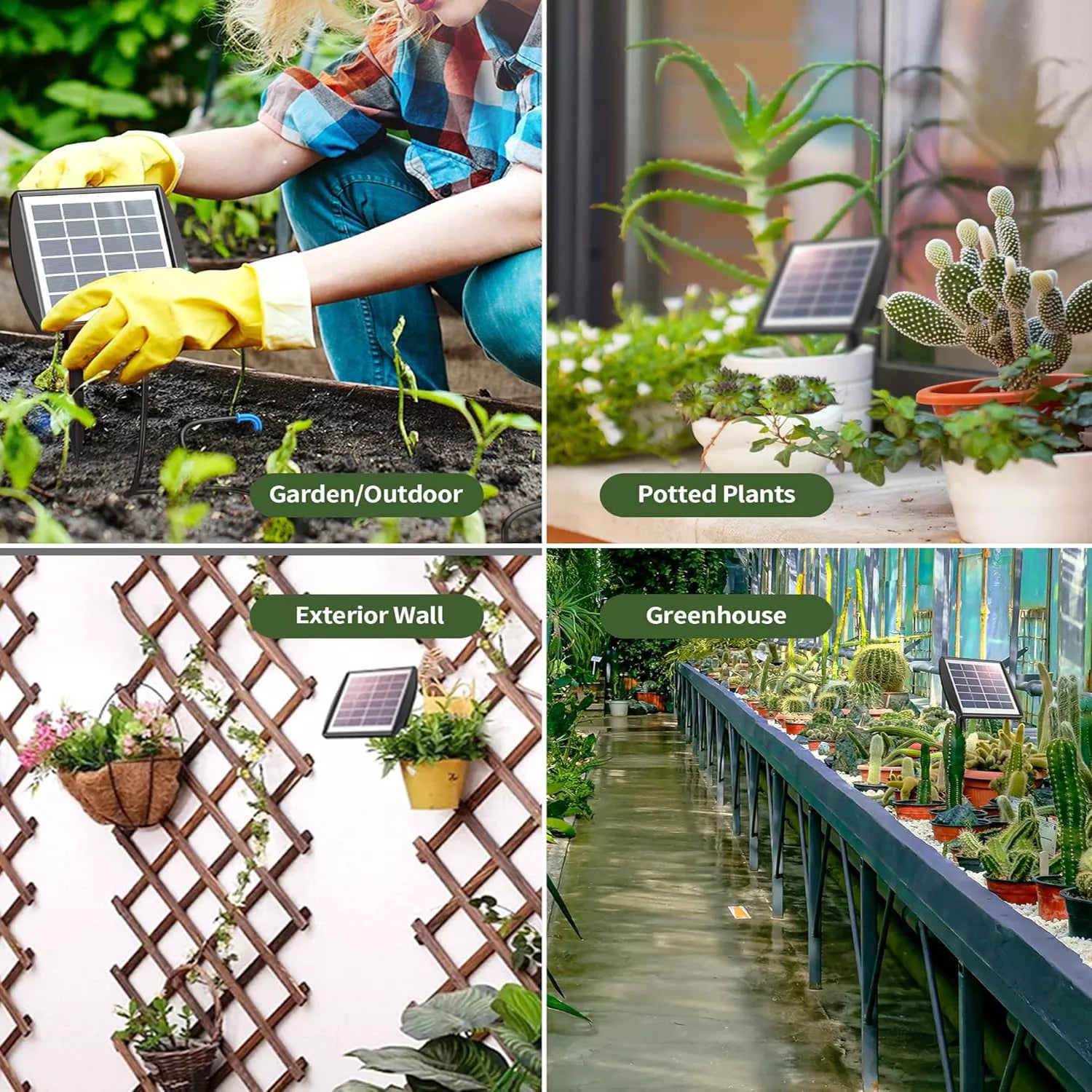 Solar Powered Automatic Drip Irrigation Kit for Plants on the Balcony